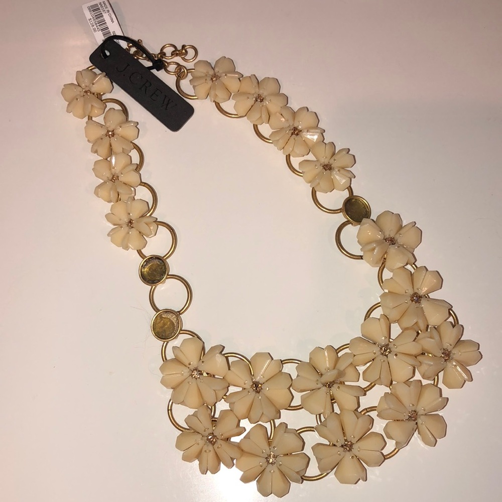 NWT J. Crew flower necklace